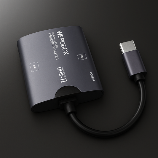 WEPOBOX USB Card Readers, USB 3.0, Dual TF And SD card, Compatible With Computers And Mobile Phones